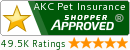 AKC Pet Insurance Shopper Approved Badge